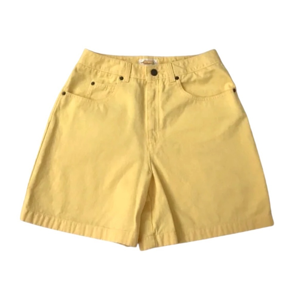 VTG TALBOTS SHORTS Cotton Denim Bermuda Pockets CLASSIC HIGH RISE BAGGY sz 6-P